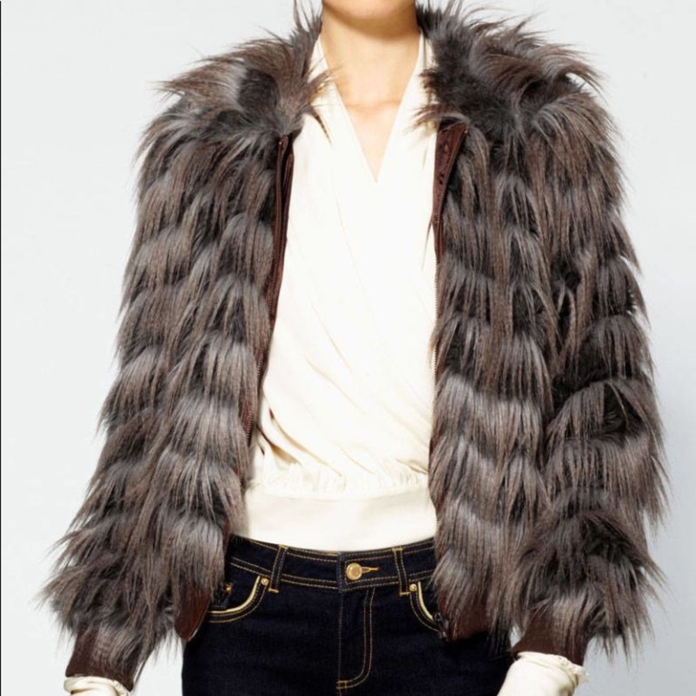 Rachel Zoe Darcy Faux Fur Bomber
